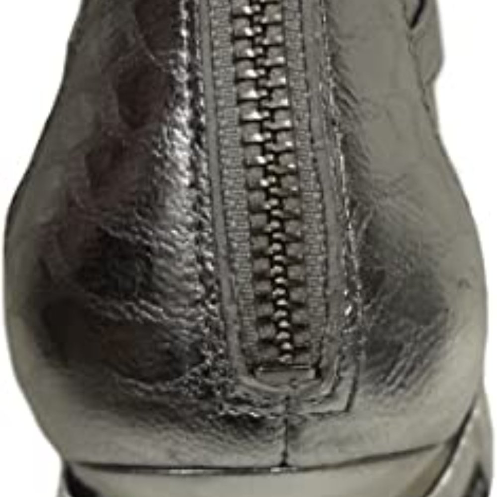 MICHAEL KORS Shiloh Open Toe Metallic Embossed Leather, Silver - Picture 3 of 5